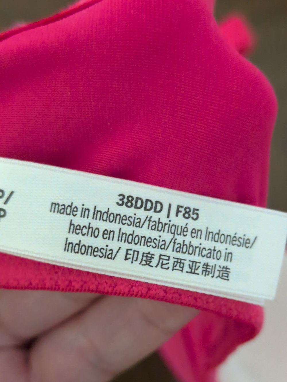 Victoria's Secret Pink Wear Everywhere Push-up Bra Hot Stuff Pink 38DDD Hot Pink - Picture 6 of 7
